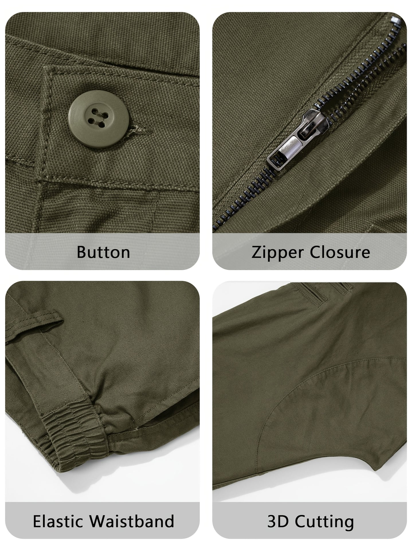 Men'S Cargo Pants /Spandex Scratch-Resistant Outdoor Training Trousers Lightweight with 9 Utility Pockets, Work Pants for Men Zippered Hem Design, Elastic Waistband for Daily Commuting, Office, And Outdoor Activities (Belt Not Included)