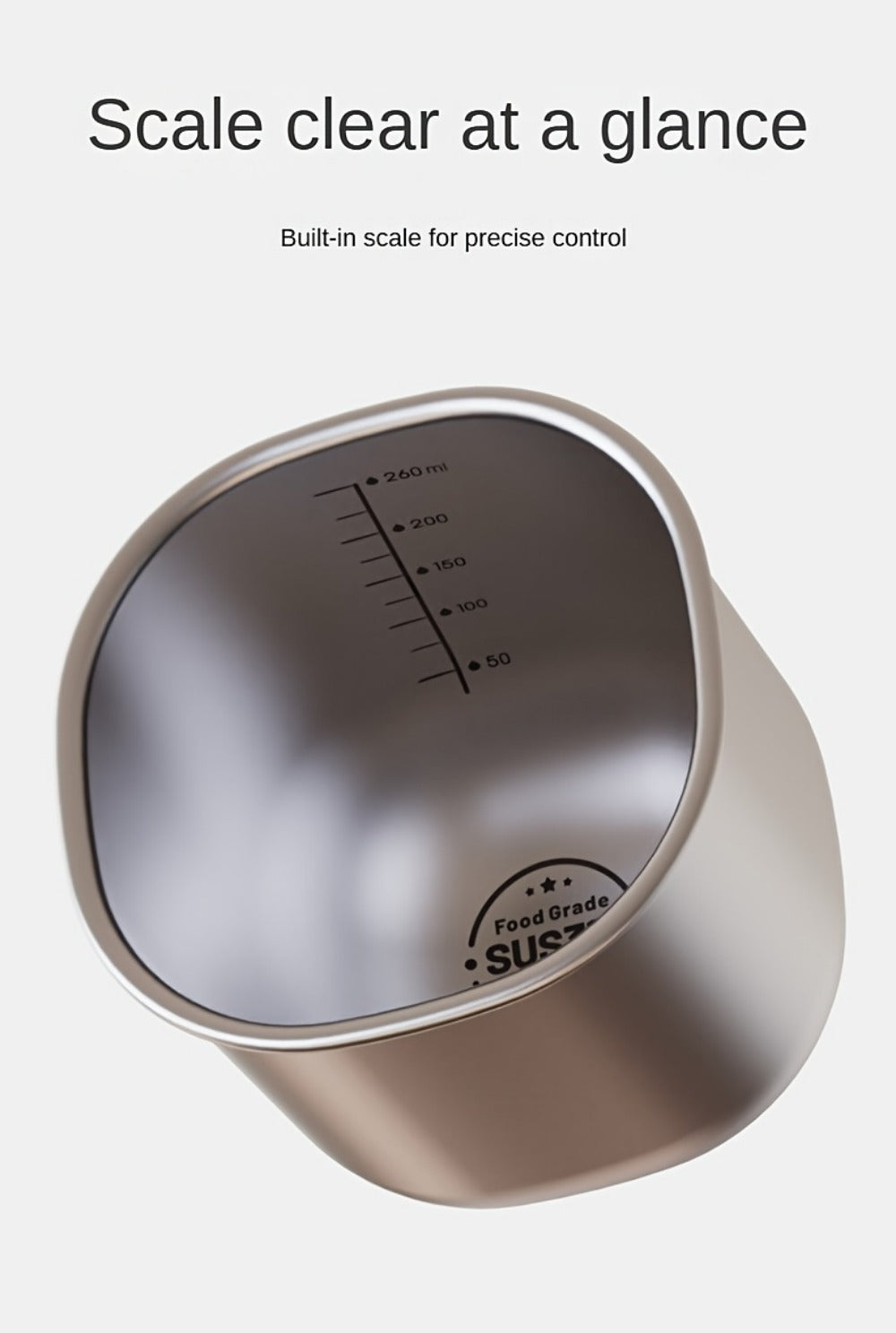 316 Stainless Steel Straw Sippy Cup - Measurement Scale and Non-Slip Grip