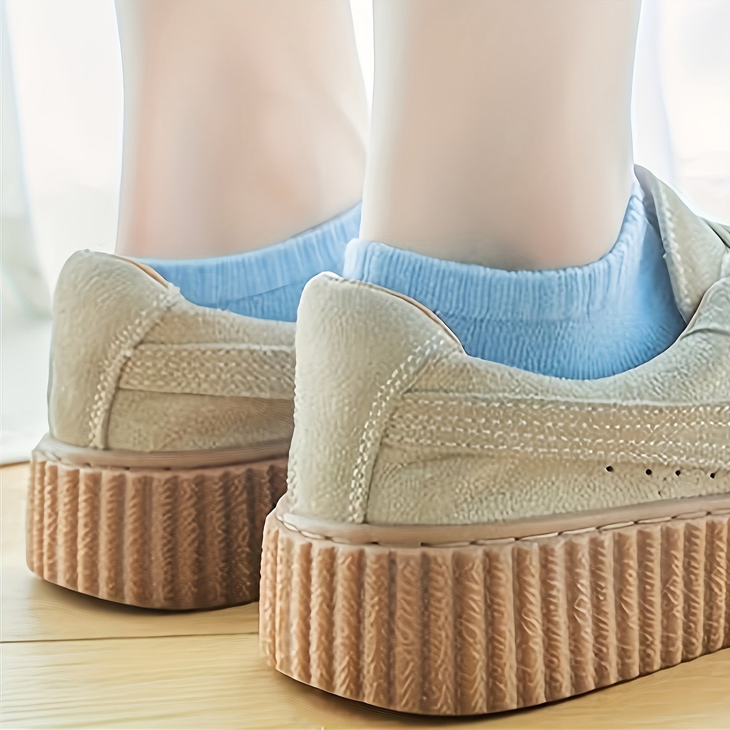 Women's 20 Pairs Of Randomly Mixed Colors Polyester Shoes - product view 7