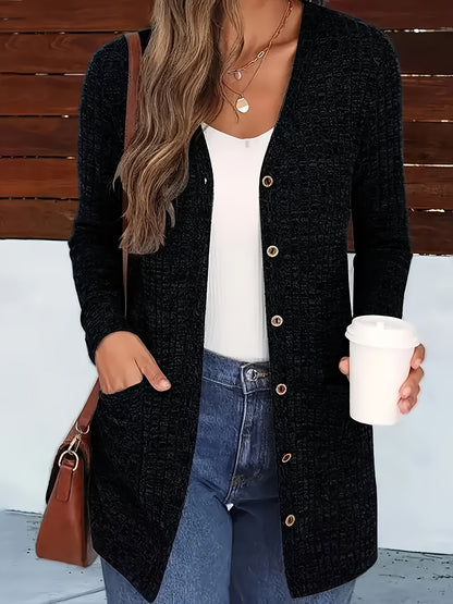 Women's Blue Lace Utility V-Neck Cardigan - product view 3