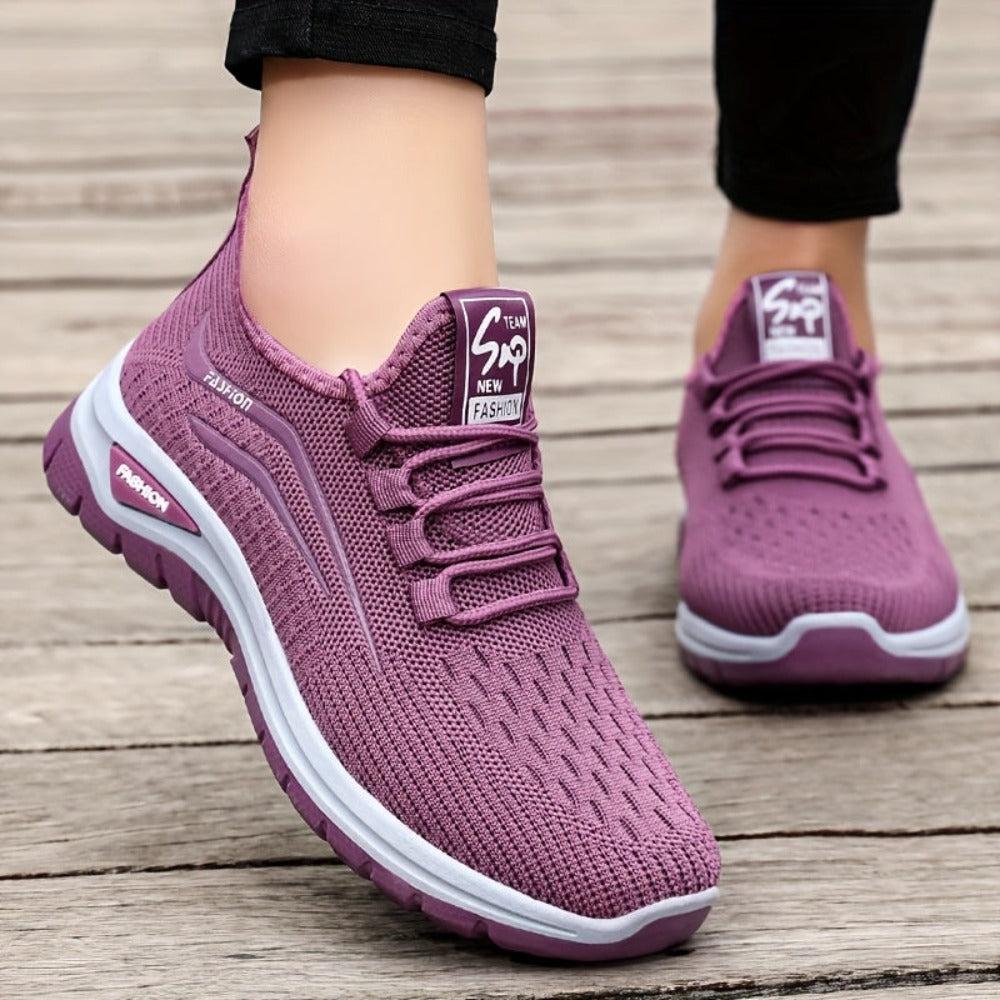 Women's Walking Shoes – Breathable Mesh Cushioned Comfort for Everyday Wear