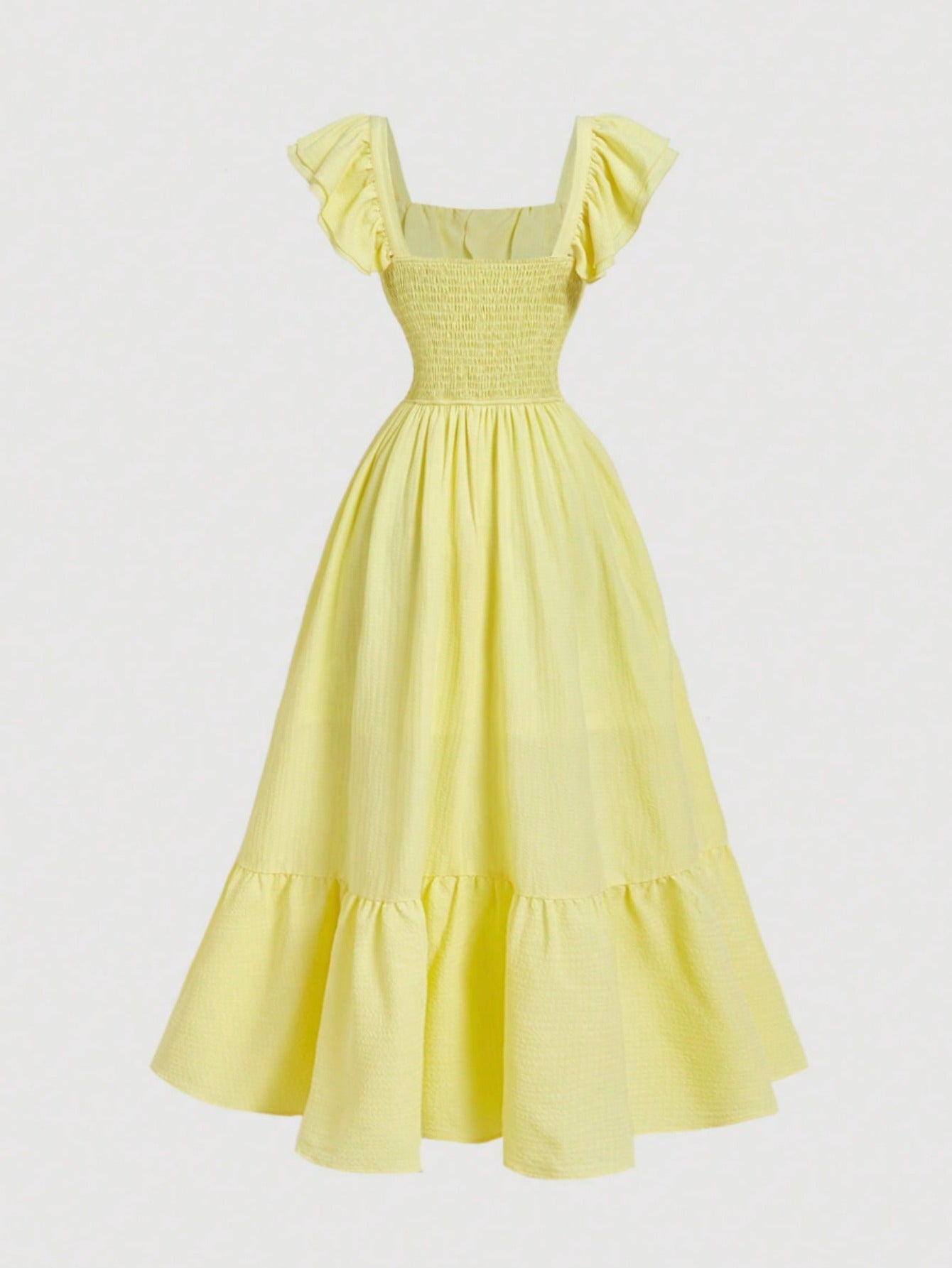 [Elegant Romantic Dress] Women's Spring/Summer Off-Shoulder Ruffled Waist Dress | Elegant Romantic Design, Showcasing Soft Temperament, Ideal for Dates, Outings And Daily Wear