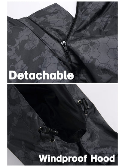 Men'S Rain Jacket Waterproof Lightweight Packable Raincoat Pullover Windbreaker with Hood for Hiking Running
