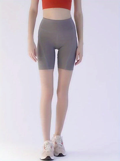 5pcs Set Of Women'S Sports Yoga Shorts, Running Tight Quick-drying Motorcycle Shorts, Three-inch Shorts, High-waisted Yoga Shorts That Tuck In The Abdomen And Lift The Hips, Side Pocket Design, Running Fitness Shorts