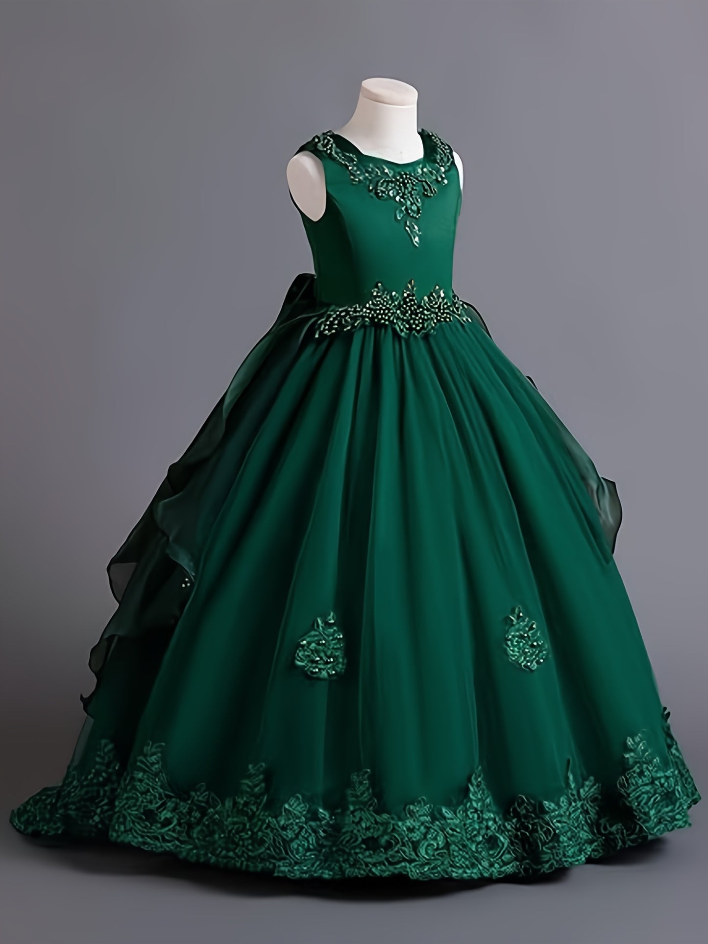 (Size Is Slightly Larger, Recommended To Purchase One Size Smaller Than Usual) Flower Dress Princess Puffy Tulle Dresses Bridesmaid Wedding Communion Birthday Party Pageant Maxi Prom Gown For Kids