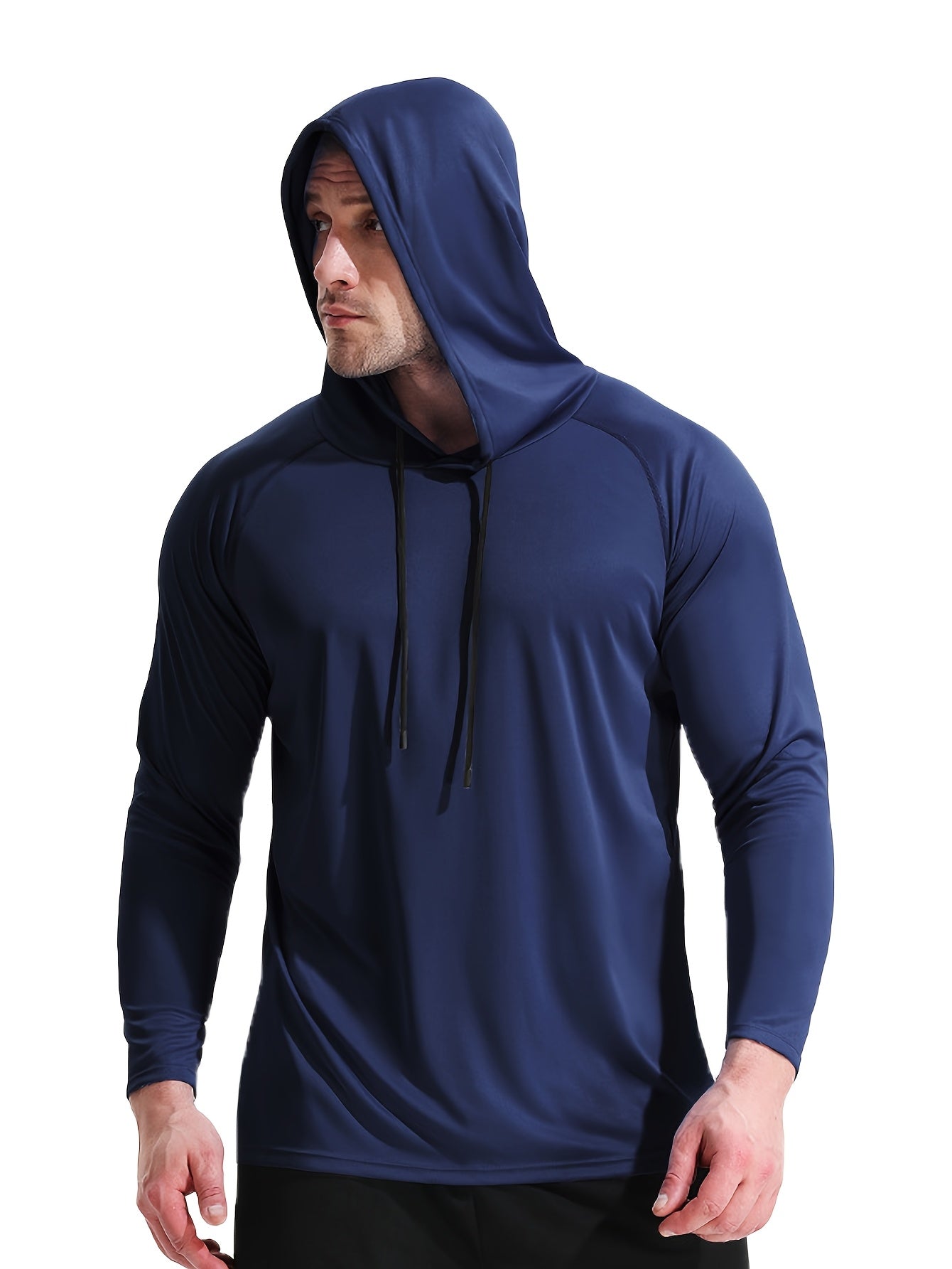 Men 5pcs Spring Summer Long Sleeve Hooded Sweatshirt Set, Quick Dry Breathable Lightweight Hoodie T-Shirt, Sports Outfit for Outdoor Fishing, Gym, Running, Basketball, Travel Leisure, Ideal Father's Day Gift for Dad Men Daily Holiday Present