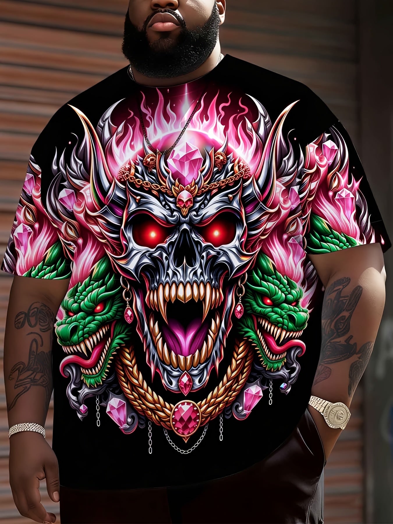 Men's Multicolor Printed Graphic T-Shirt - product view 15