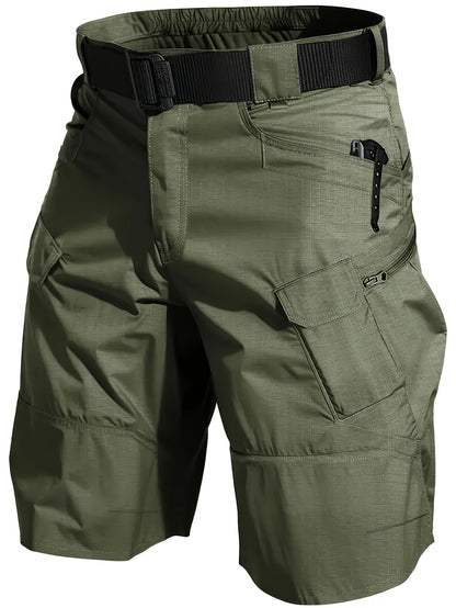 2pcs Summer Outdoor Cargo Shorts for Men, Multi-Pocket Hiking Shorts, Durable, Ripstop, Wear-resistant, Good for Camping, Hunting, Fishing, Summer Outdoor Activies and Daily Wear