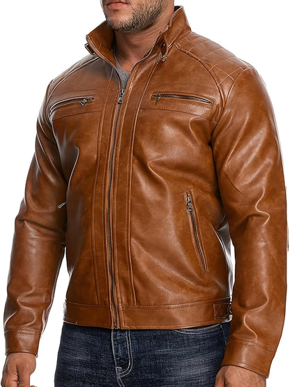 Men'S Lightweight Faux Leather Motorcycle Jacket Black, Coats For Men, Mens Coats, Motorcycle Riding Gear, Motorcycle Stuff, Biker Stuff, Men'S Coats, Motorcycle Clothes, Biker Gear, Jaket Mens, Veste En Cuir Homme, Motorcycle Apparel, Motorcycle Clothing