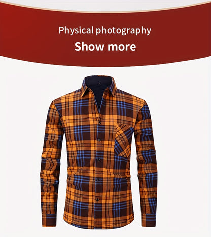 Men's Orange Polyester Long-Sleeve Jacket - product view 6