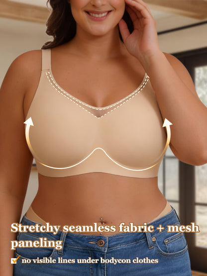 Women's Black Mesh V-Neck Bra - product view 25
