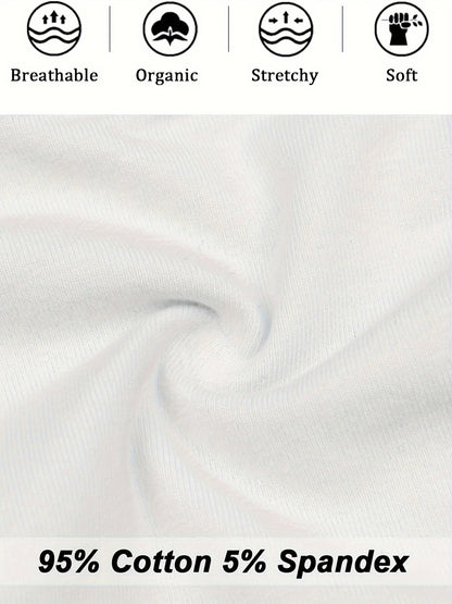 5pcs High Waist Solid Color Briefs, Comfy, Soft, Breathable, Stretchy And Elegant Lingeries for Women