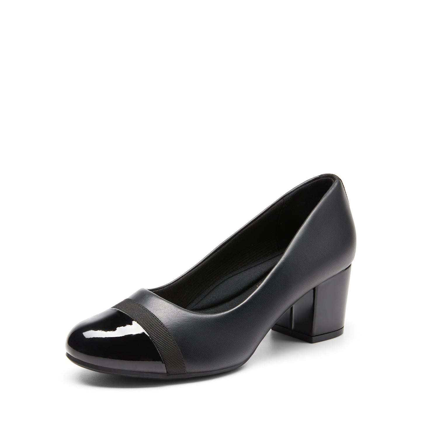 Women's Pumps Low Chunky Block Heel Dress Shoes Closed Round Toe Comfortable Heels Soft Upper Retro Square Toe Heel Protection Closed Toe Comfortable Heels