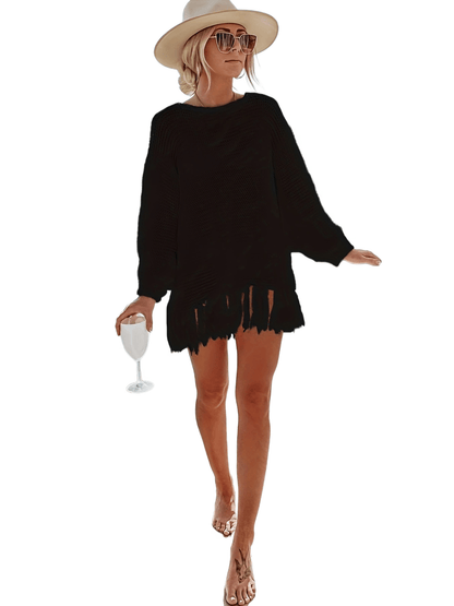 Women's Hollow Tunic Crochet Tops Beach Cover Poncho Summer Beach Cover Up Dress