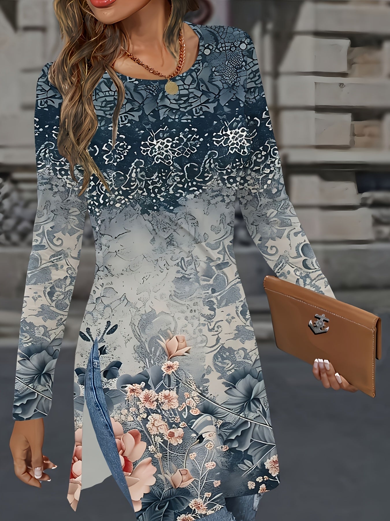 2D Flat Printing Women's Slit Dresses, Dresses, Dresses, Low-priced Dresses, Elegant And Unique Dresses, Elegant Event Dresses, Casual And Elegant Dresses, 2D Flat