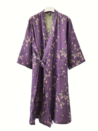 One Fashionable Spring And Summer Thin Bathrobe, Flat Jacquard Fabric Bathrobe, Pure Fabric, Wearable Bath Towel, Quick-Drying And Absorbent, Suitable for Swimming, Bathing, Beach Vacation, Gauze for Adults And S, Can Be Worn Outside