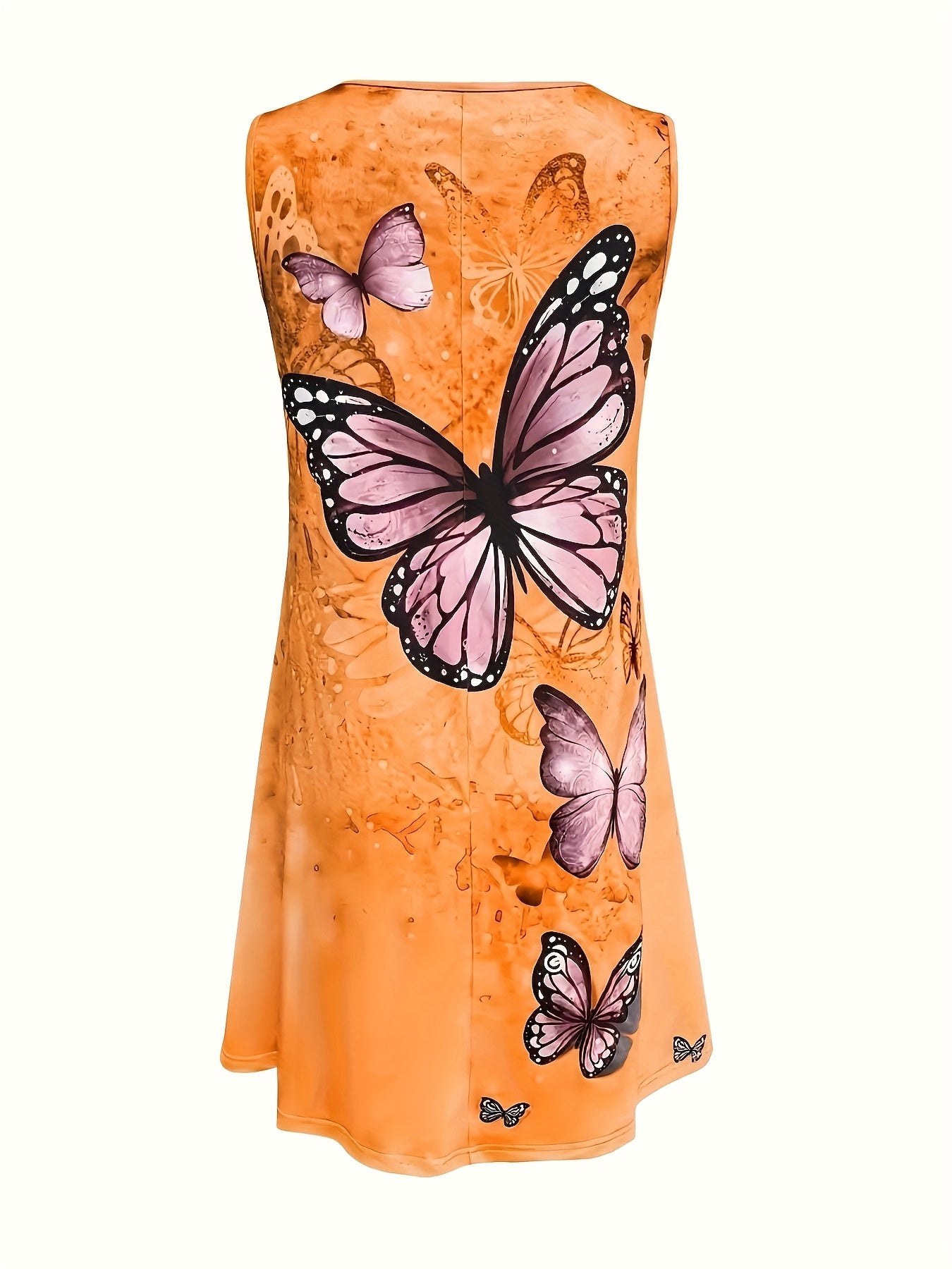 [Floral Midi Dress] SINHOON Women's Floral Print A-Line Dress - V Neck Sleeveless Midi Dress With Flowy And Tummy Control, Summer Vacation Dress