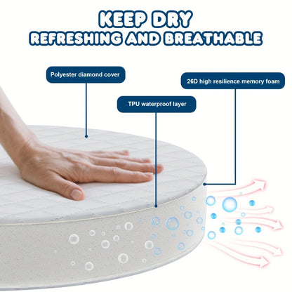 Crib Mattress - Waterproof Breathable Oval-Shaped Bassinet