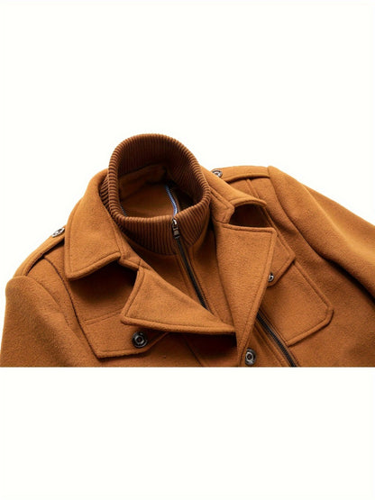 Men's Versatile Fleece Single-Breasted Coat
