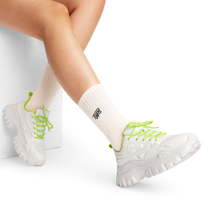 Stylish Chunky Sneakers for Ladies, Featuring Bold Platform Design And Comfortable Lace-Up Style., Women Shoes