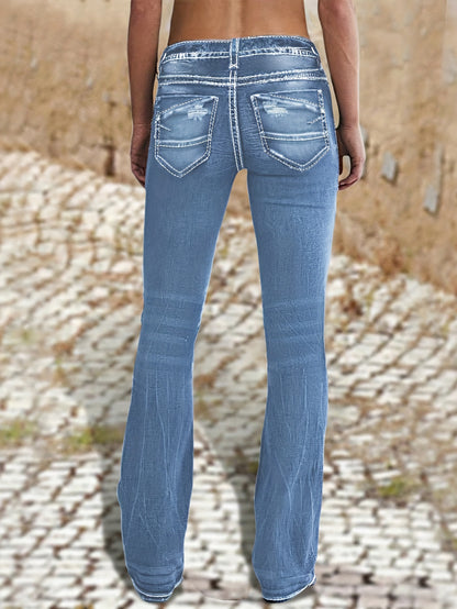 Non-stretch Multi-pocket Design, Classic Zipper Button, Fashionable Casual Versatile Jeans