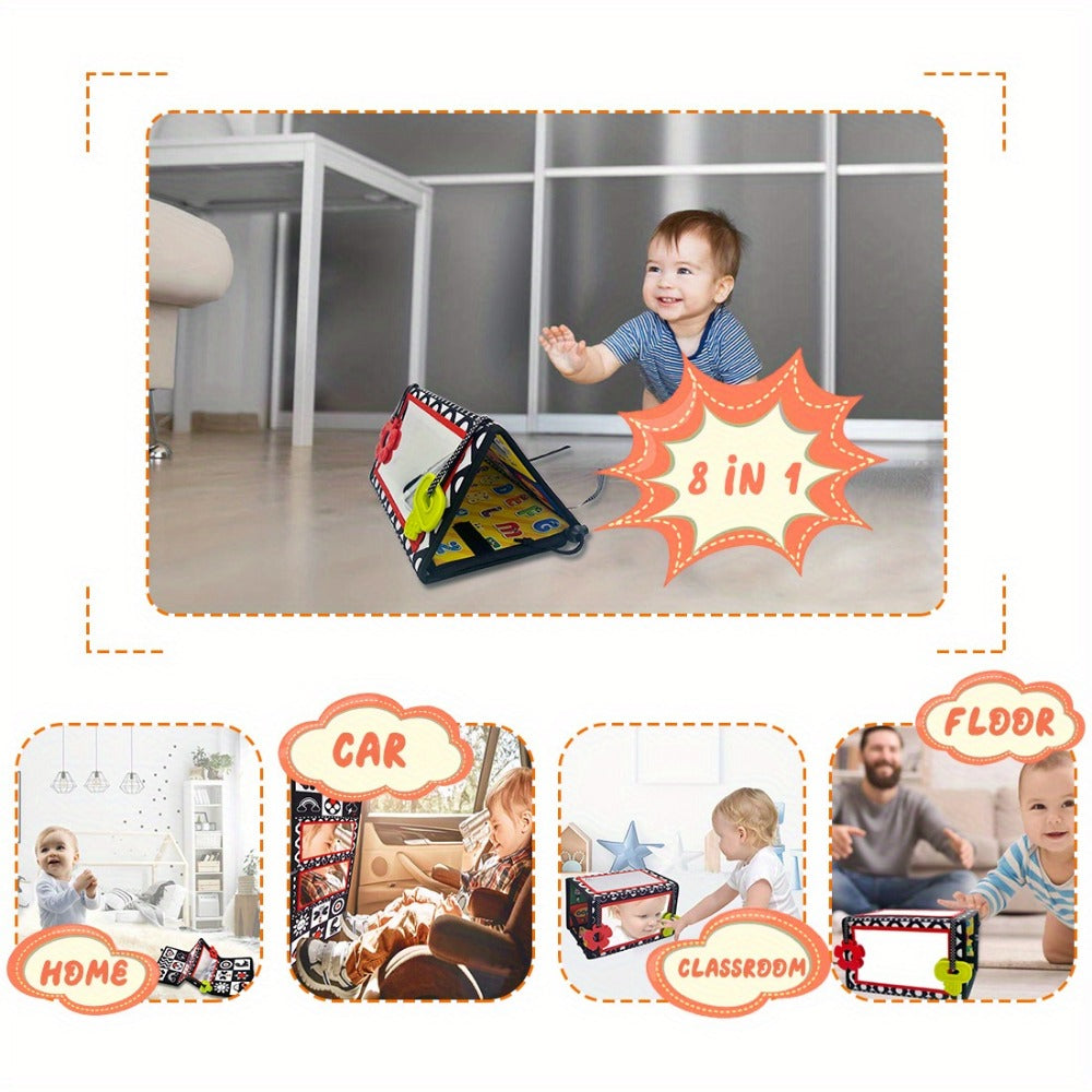 Baby Tummy Time Mirror with Teethers – Double-Sided Sensory Toy