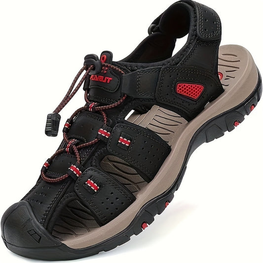 [Hiking Sandals Waterproof] Men's Hiking Sandals Closed Toe Outdoor Beach Sandal Waterproof Sport Fisherman Sandals Water Shoes, Summer