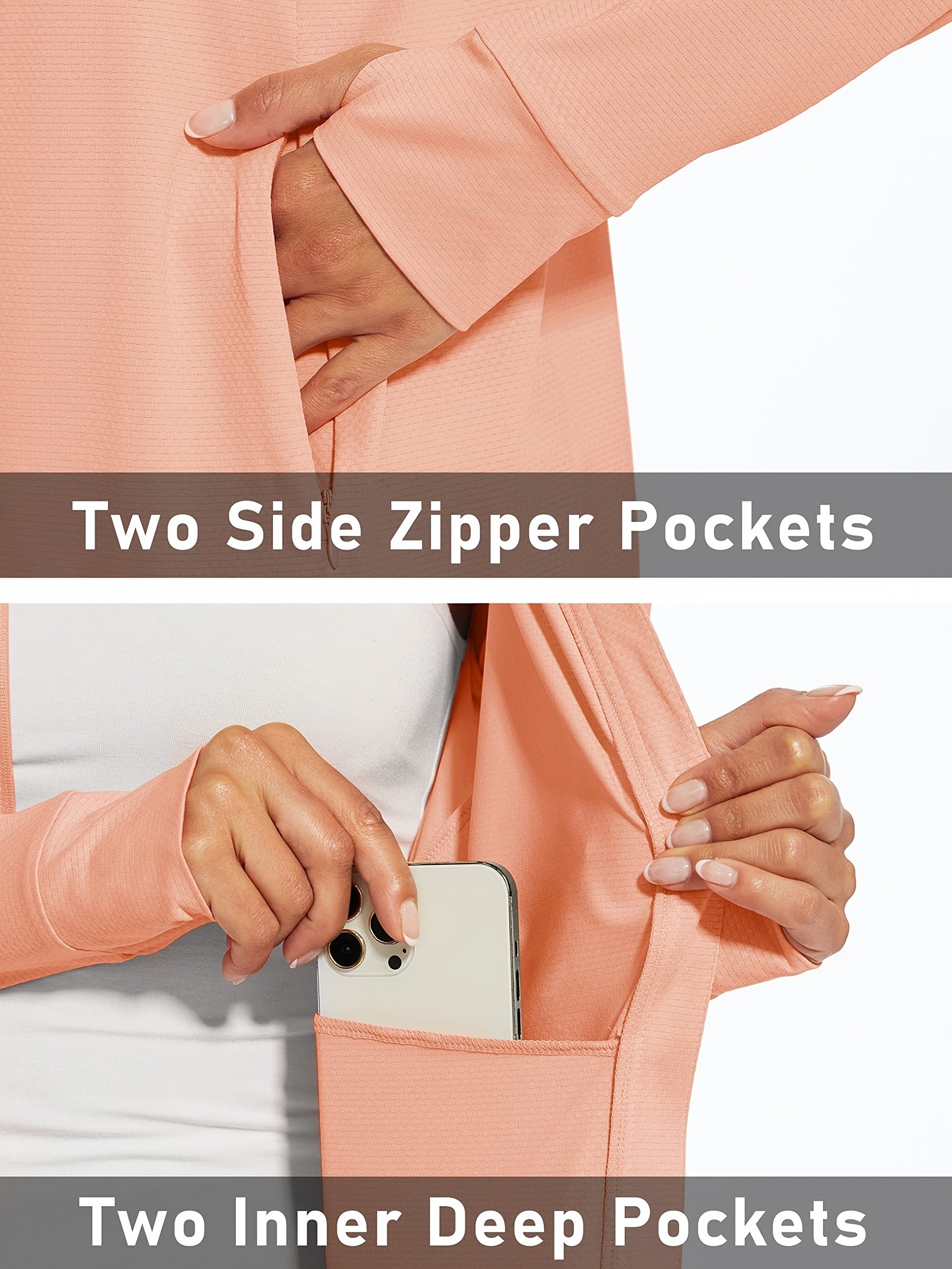 Women's Pink Lace Zip-Up Long-Sleeve Jacket - product view 34
