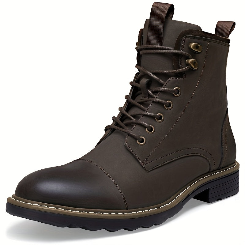 Mens Boots Motorcycle Casual Boots For Men Zipper Fashion Chukka Boots Mens