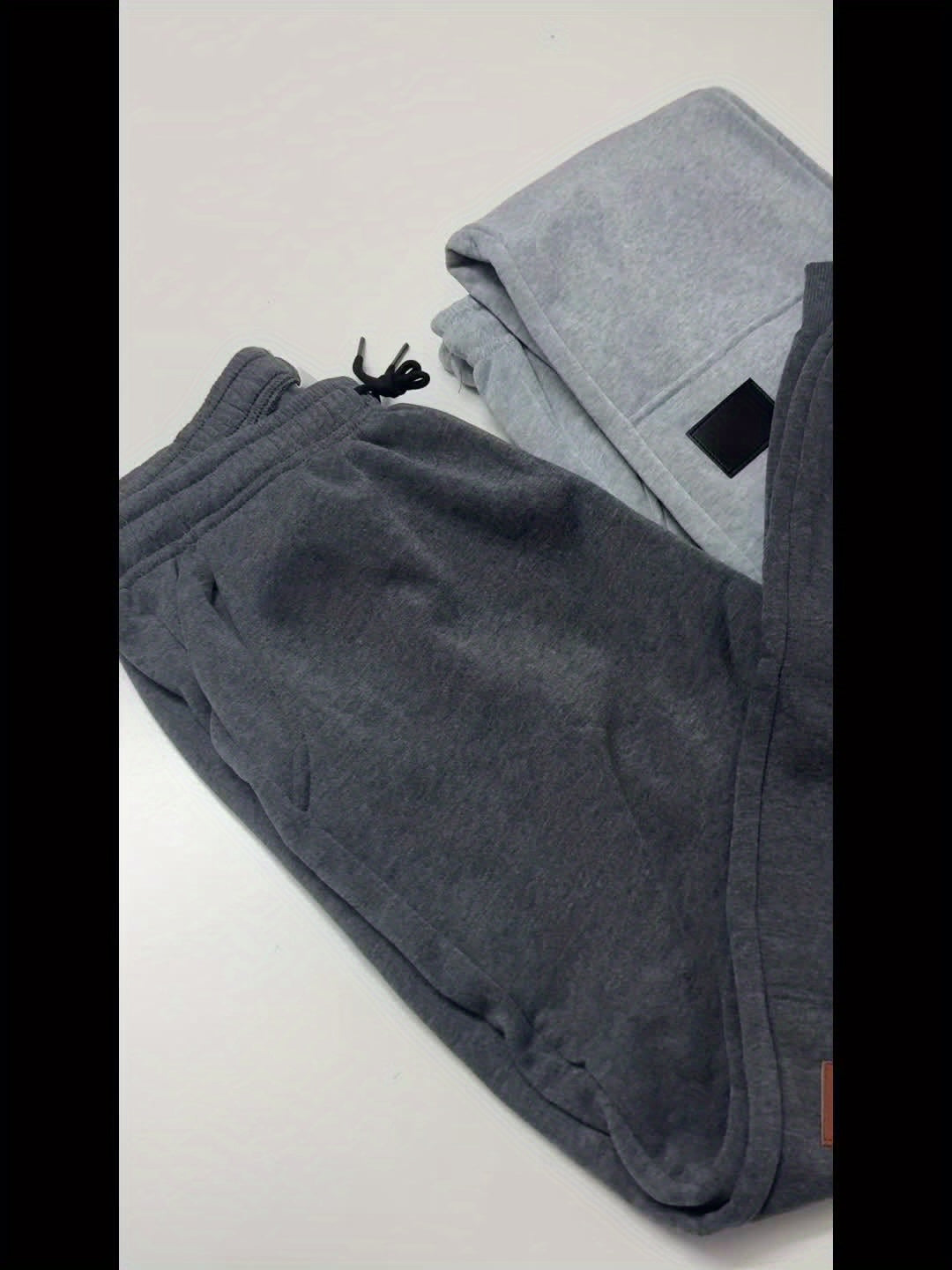 Set of 3 Boys' Warm Fleece Jogger Pants, Suitable for Casual Wear. Available in Black, Gray, Blue, And Dark Gray, These Teenage Activewear Joggers Feature a Drawstring Waistband And Ribbed Cuffs, Ideal for Outdoor Activities