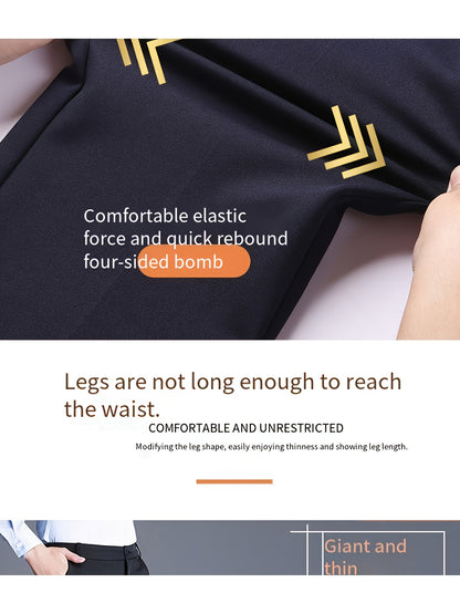 2pcs Set of Women'S Elegant Solid Color Slanted Pocket Straight Leg Pants, Suit Pants, Women'S Work Pants, Office Wear, Solid Color, Machine Washable