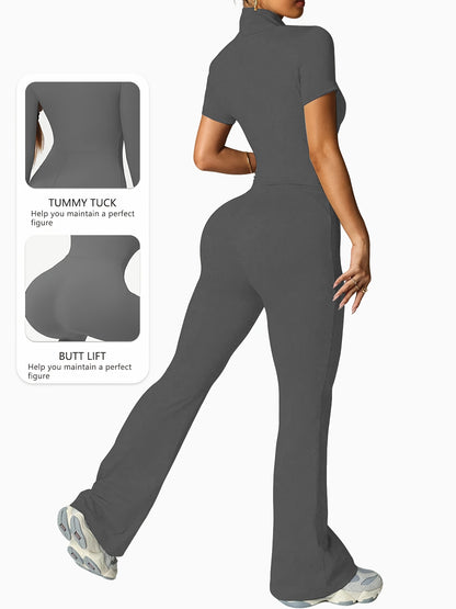 Women's Grey Polyester V-Neck Pants - product view 14
