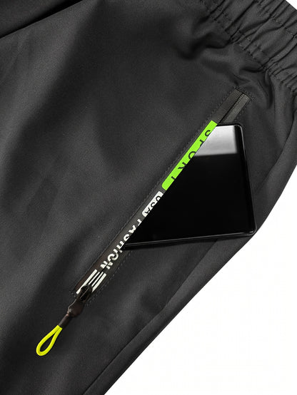 Women's Outdoor Sports Pants with Zippered Pockets, Elastic Waistband with Drawstring, Suitable for Climbing And Running