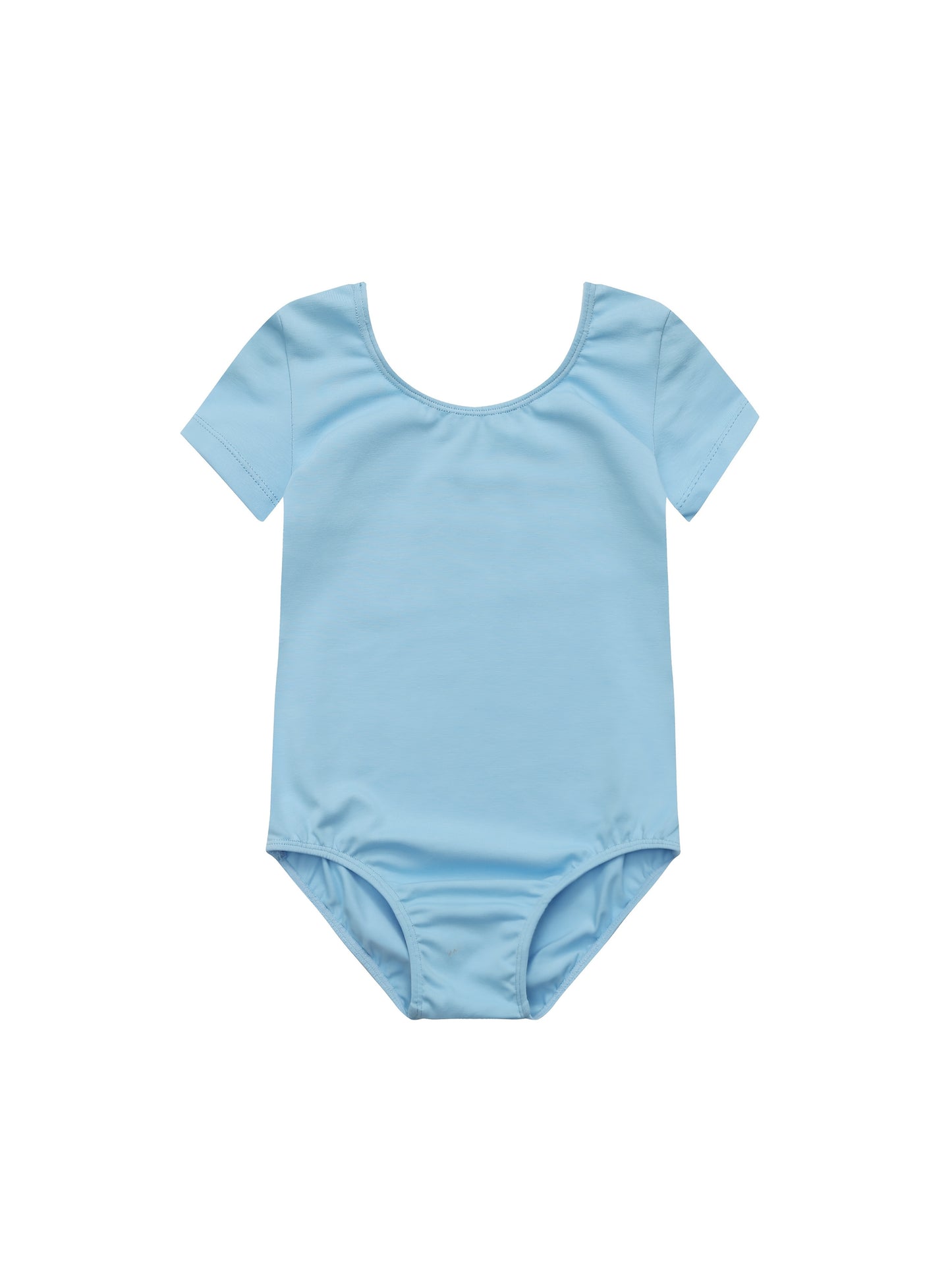 Toddler Girls Ballet Leotard, Short Sleeve Round Neck Dance, Perfect for Outdoor