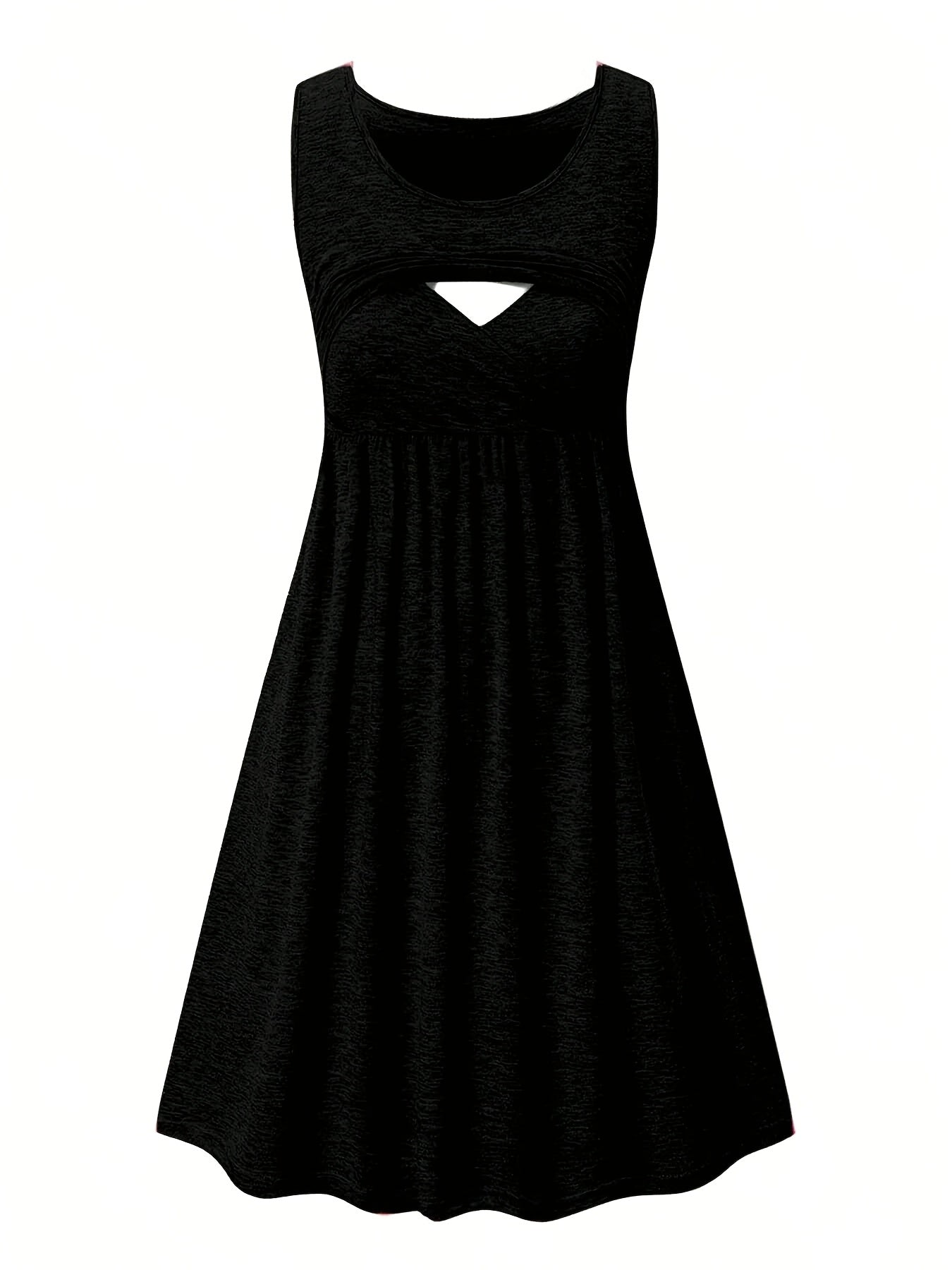 Women'S Maternity Casual Nursing Dresses Sleeveless Comfy Breastfeeding Dress