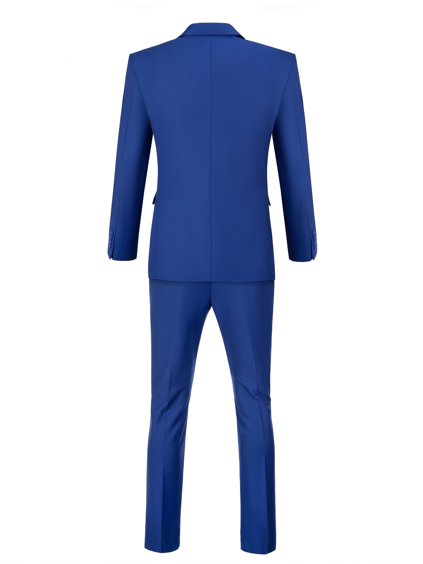 Men's Solid Color Complete 3pcs Suit Set Slim Fit Modern Tailored for Weddings Business Graduation Father's Day Gifting Express Delivery