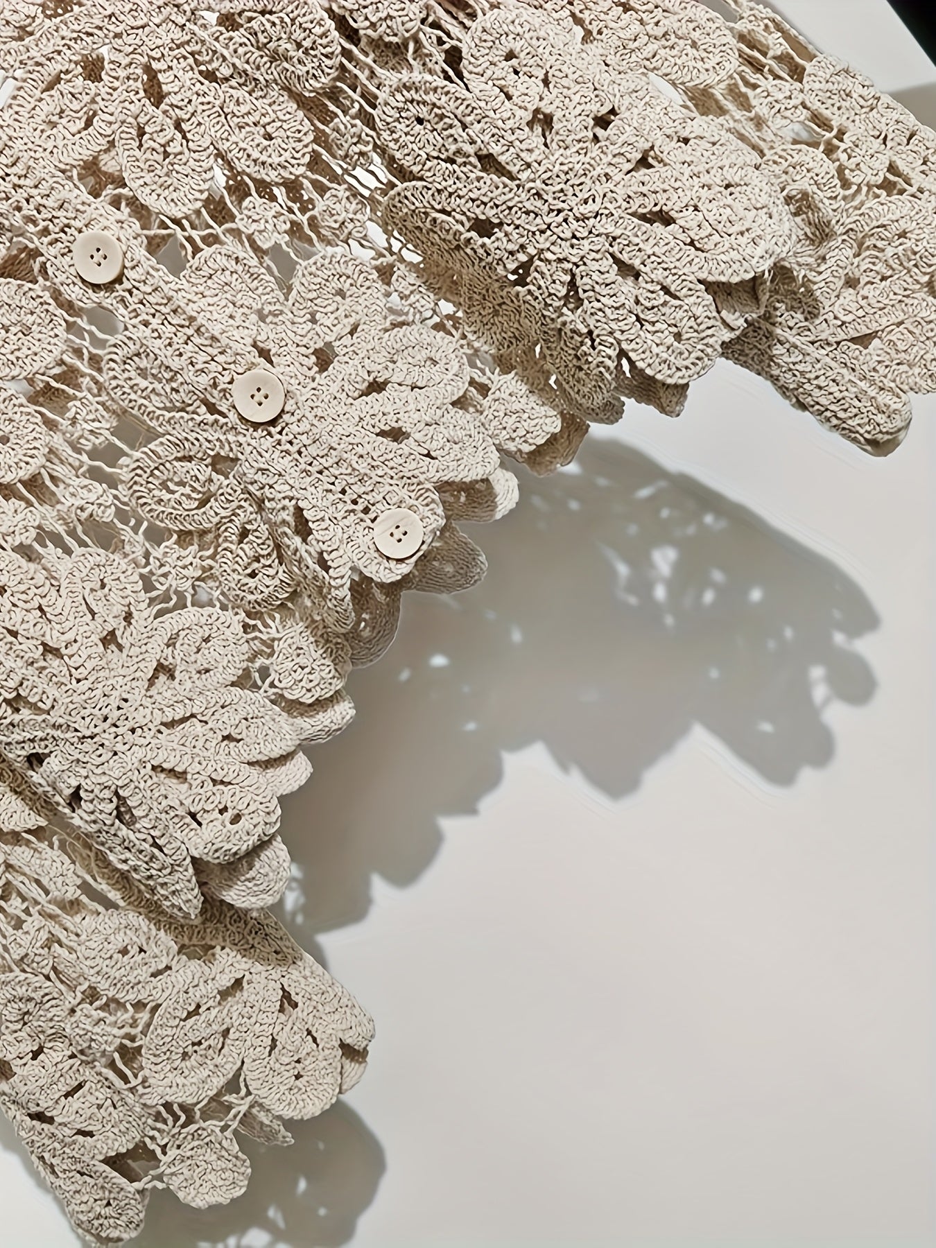 New Cardigan Bohemian Style Jacquard Hollow Crochet Embroidered Women'S Top