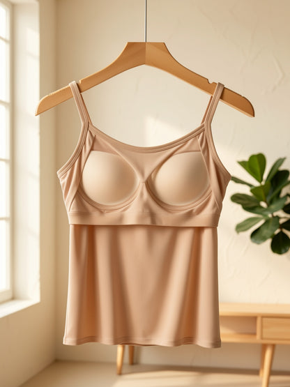 5pcs Set; Strapless Bra Top With Built-in Cups; Camisole With Padding; Can Be Worn As A Base Layer Or