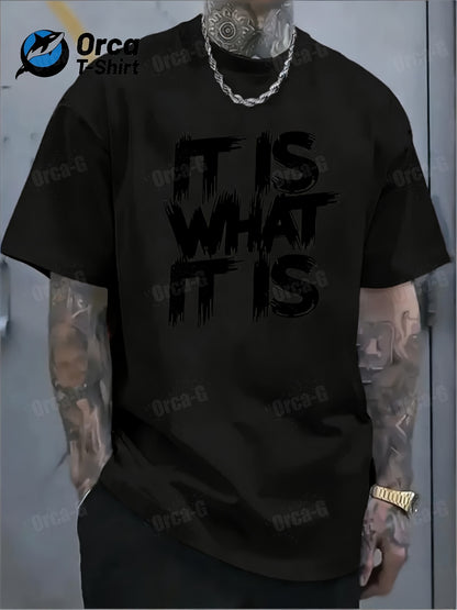 Men'S Graphic Print T-Shirt, Breathable And Moisture-Wicking, Machine Washable And Easy Care, Casual Round Neck, Shipped from Local Warehouse, Medium Stretch, Short-Sleeved Summer Top, Fashionable And Versatile