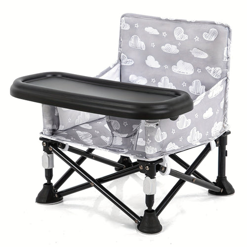 Foldable Baby Portable Dining Chair, Portable Baby Chair Baby Beach Chair, Baby Camping Chair with Tray for Baby Girl, Design Straps to Kitchen Chairs, Indoor/Outdoor Use As Hallowee & Christmas