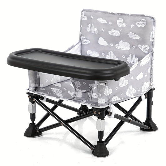 Foldable Baby Portable Dining Chair, Portable Baby Chair Baby Beach Chair, Baby Camping Chair with Tray for Baby Girl, Design Straps to Kitchen Chairs, Indoor/Outdoor Use As Hallowee & Christmas