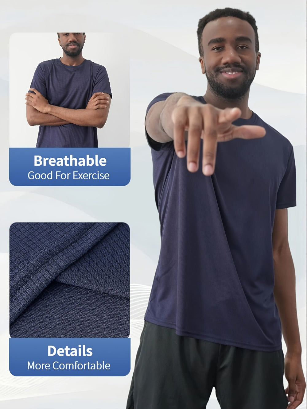 Men's Plaid Performance T-Shirt - Crew Neck