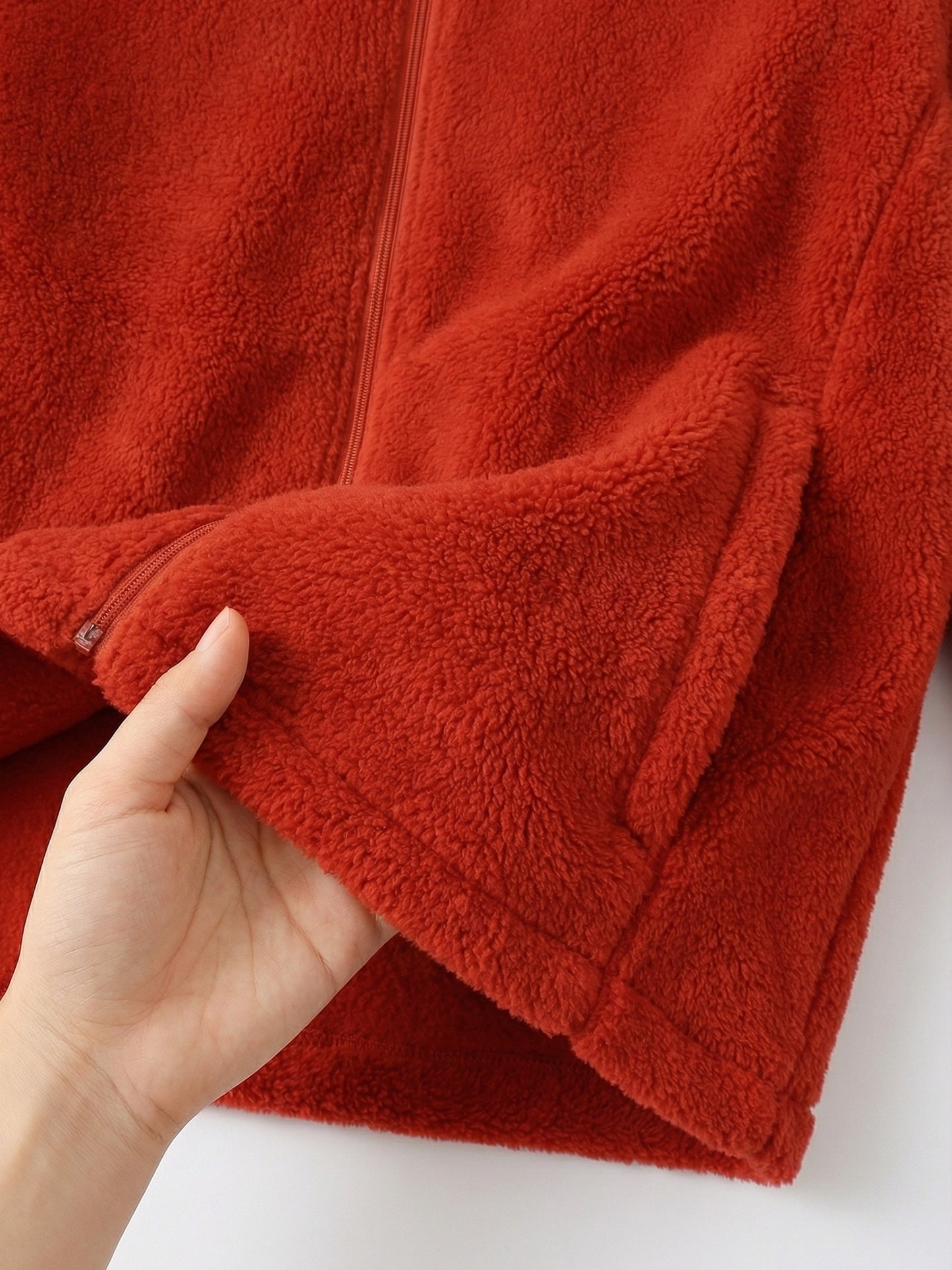 Cationic Fabric Glossy Coat Women's Autumn/winter Cardigan High-end Niche Zip-up Outerwear
