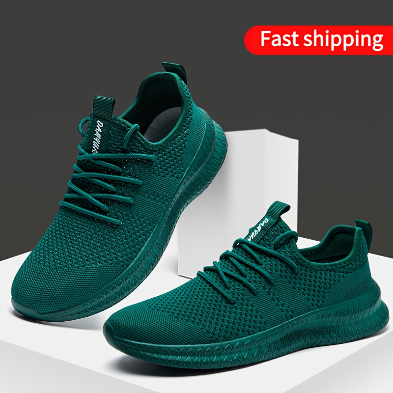 Men'S Professional Outdoor Non-Slip Breathable Lace-Up Sneakers Lightweight Multifunctional Running Shoes Fabric Upper And MD Sole All-Season Suitable