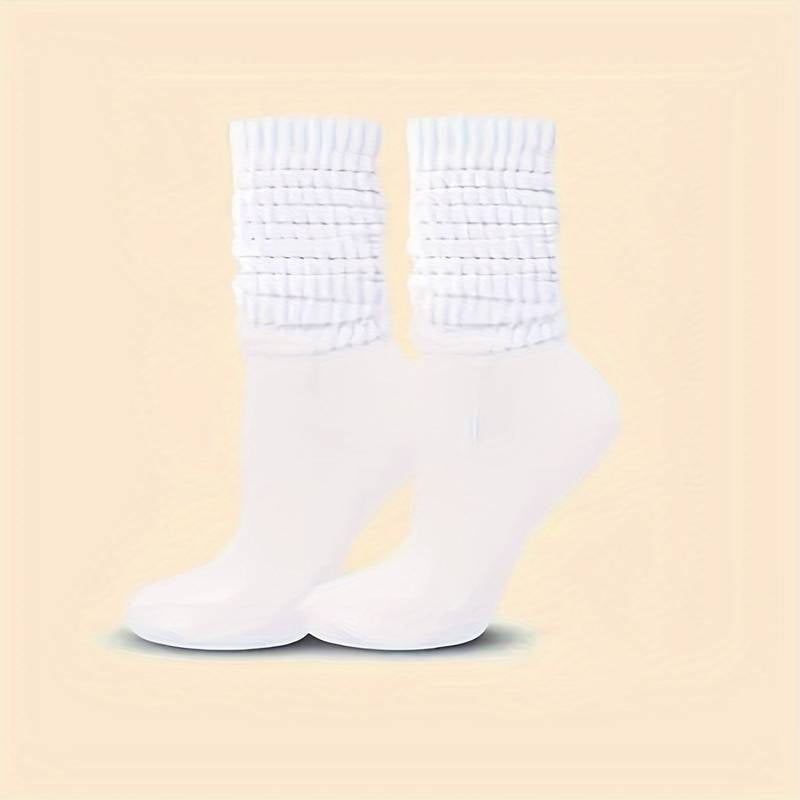 6 Pairs Of Women's Pile Socks, Long Leg Socks, Autumn And Winter, Warm And Comfortable, Soft And Casual High Leg Socks, Leg Covers