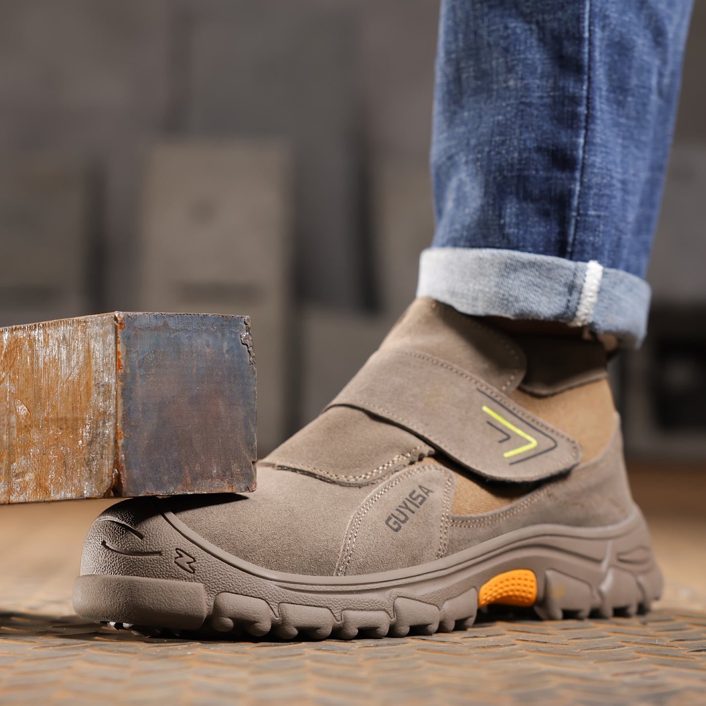 Men's Safety Shoes Anti-smashing/Stabbing-proof Steel Toe Steel Plate High Temperature  Sparkproof All Season Professional Welding Safety Shoes