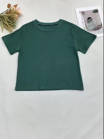 Three-piece Set Of Multi-color And Style Velvet Fabric Women'S Casual Short-sleeved Top And Shorts For Home