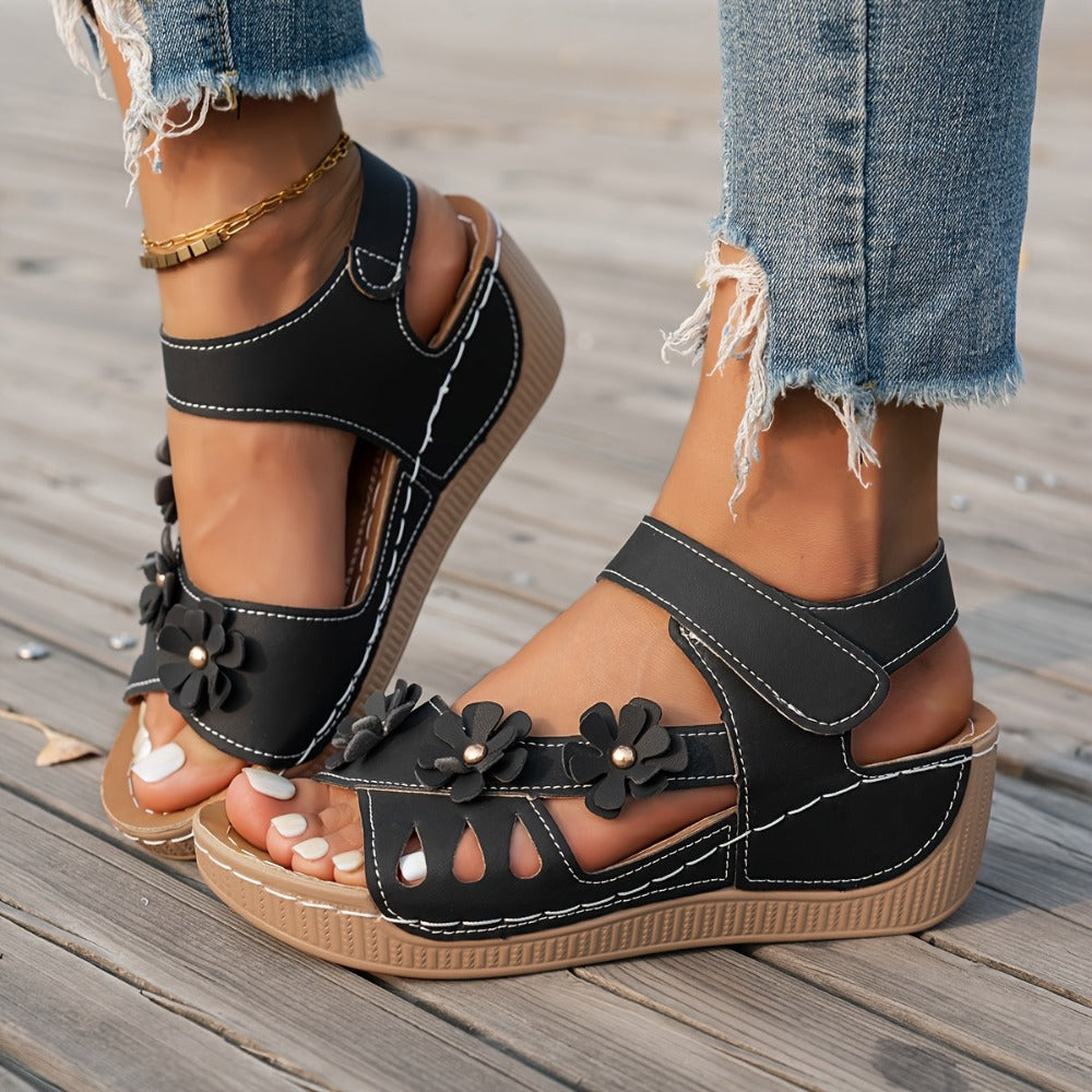 Women's Platform Sandals – Slip-On for Everyday Wear 42021