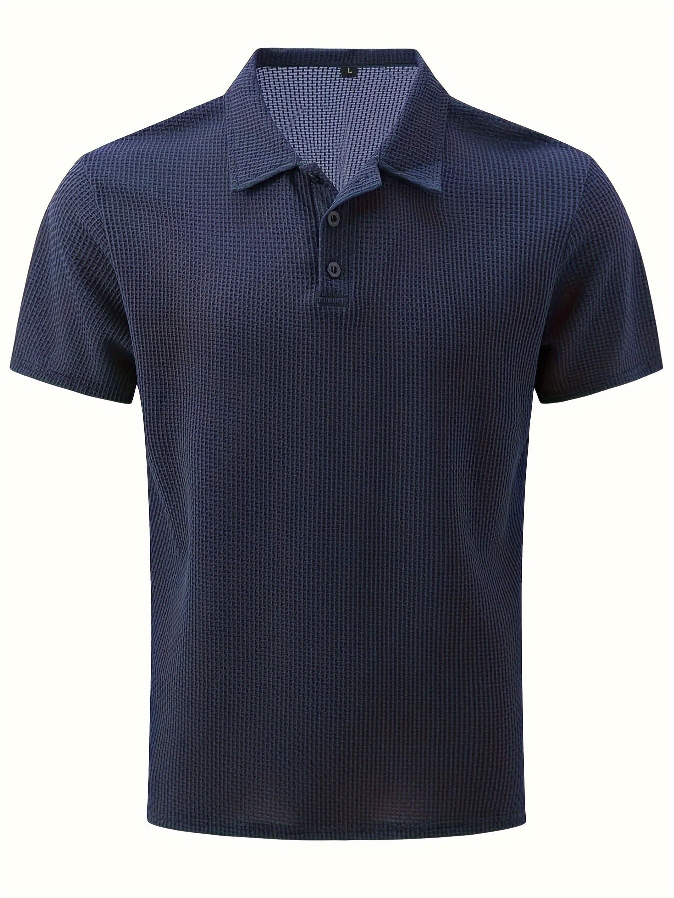 Men's Ice Silky Elastic Solid Short Sleeved Lapel Golf Shirt, Summer Outdoor Cool Polo Shirt T-shirt, Men's Gift