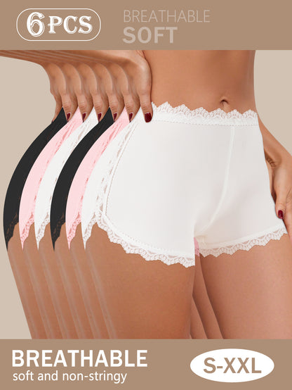 6-Pack Women' High-Waisted Panties - Seamless Full Coverage Underwear with Body Contouring Fit, Smooth Invisible Full Briefs, High- Elegant Daily Wear, Multi-Color Options (6 Pack Value) - for -Day & Lines